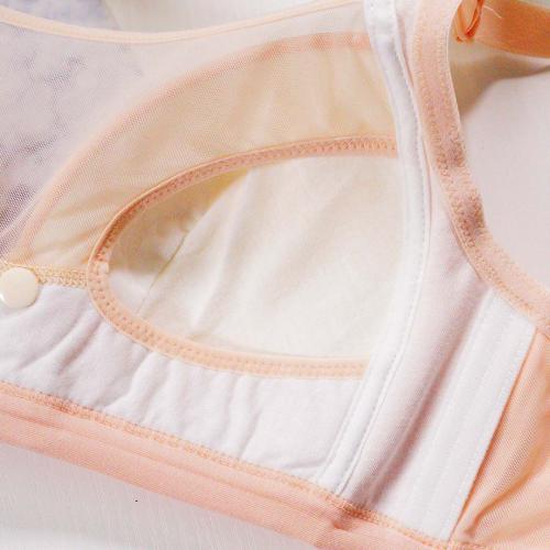 Modal Breastfeeding Underwear Sexy Translucent Front Buckle Non Steel Rim Pregnant Underwear