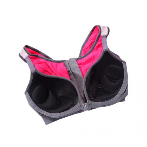 Latest edge wrapped professional high-strength gathering shock-absorbing bra without steel ring inner cup sports bra