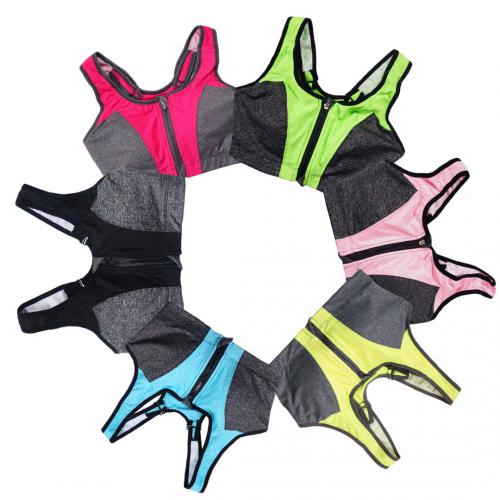 Latest edge wrapped professional high-strength gathering shock-absorbing bra without steel ring inner cup sports bra