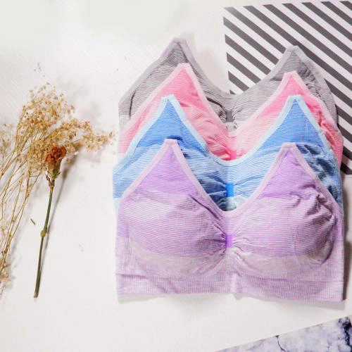 Taiwan Patent Health Breathable Cup - Breathable Small Fresh Steel Ring Free Sports Underwear 4-piece Set [2019 New Color]