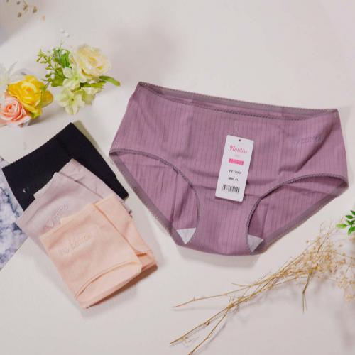 100% cotton antibacterial and traceless mid waist, hip lifting, skin friendly, breathable threaded underwear