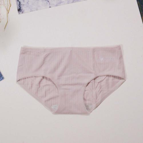 100% cotton antibacterial and traceless mid waist, hip lifting, skin friendly, breathable threaded underwear