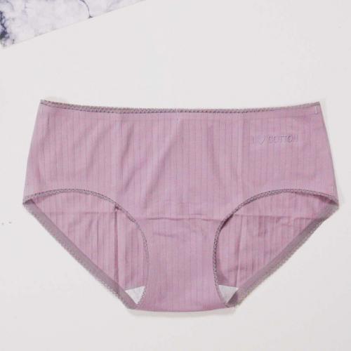 100% cotton antibacterial and traceless mid waist, hip lifting, skin friendly, breathable threaded underwear