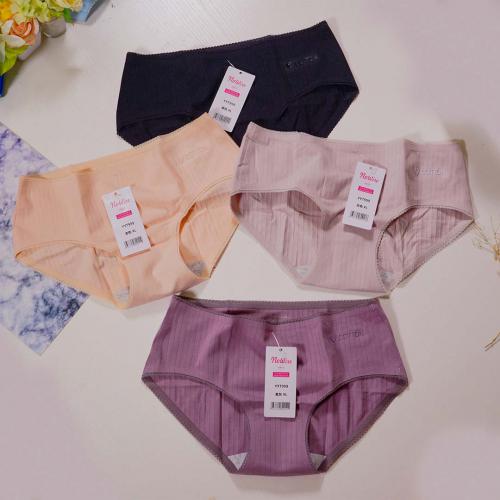100% cotton antibacterial and traceless mid waist, hip lifting, skin friendly, breathable threaded underwear