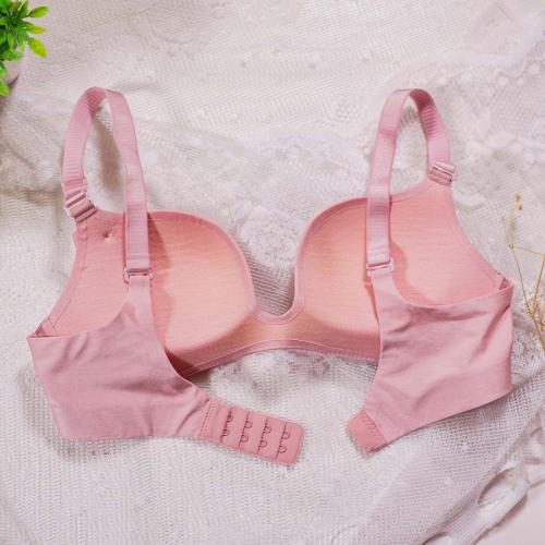 Non marking, non steel ring one-piece deep V-gathered underwear - two row buckle