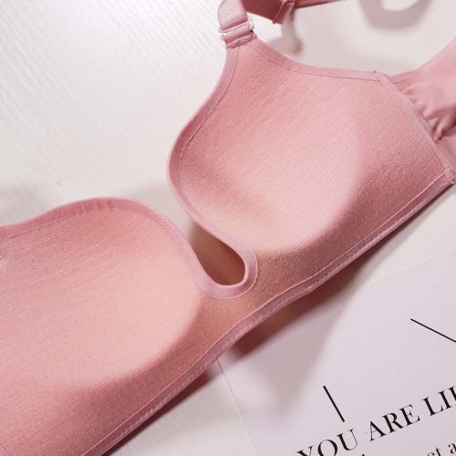 Non marking, non steel ring one-piece deep V-gathered underwear - two row buckle