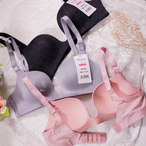 Non marking, non steel ring one-piece deep V-gathered underwear - two row buckle