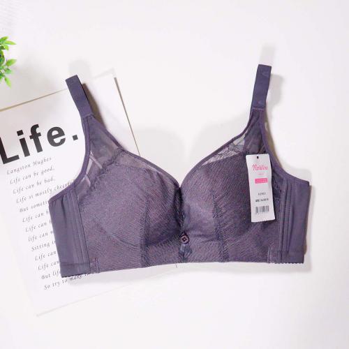 Comfortable Down Cotton Thin B Cup Adjusted Double Breasts Anti Expansion Non Steel Rim Underwear (NZ8908)