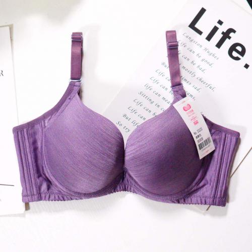 素面咖啡紗超包超舒適零雞心深V內衣 - 鋼圈