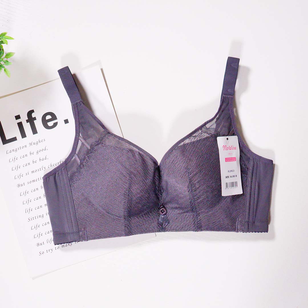Comfortable Down Cotton Thin B Cup Adjusted Double Breasts Anti Expansion Non Steel Rim Underwear (NZ8908)