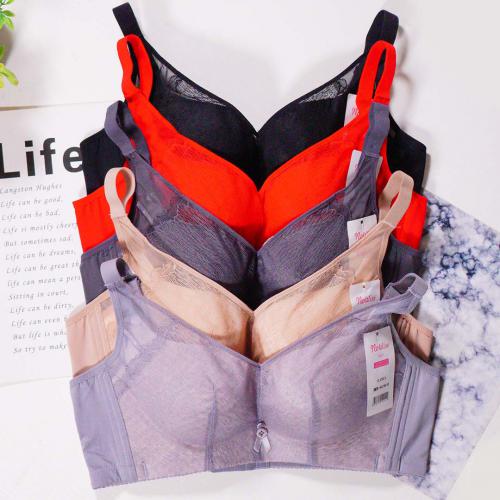Comfortable Down Cotton Thin B Cup Adjusted Double Breasts Anti Expansion Non Steel Rim Underwear (NZ8908)