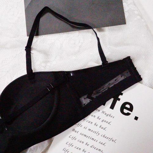Small chest sexy seamless strapless anti slip invisible fashion gathering underwear