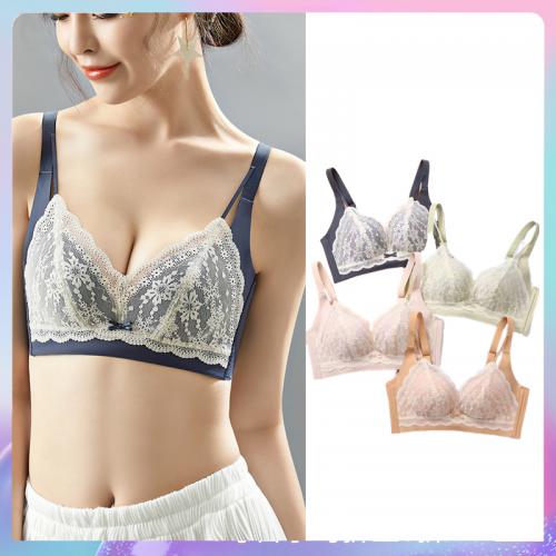 Sexy lace seamless without steel ring, comfortable gathering, side cinching, adjustable breast bra