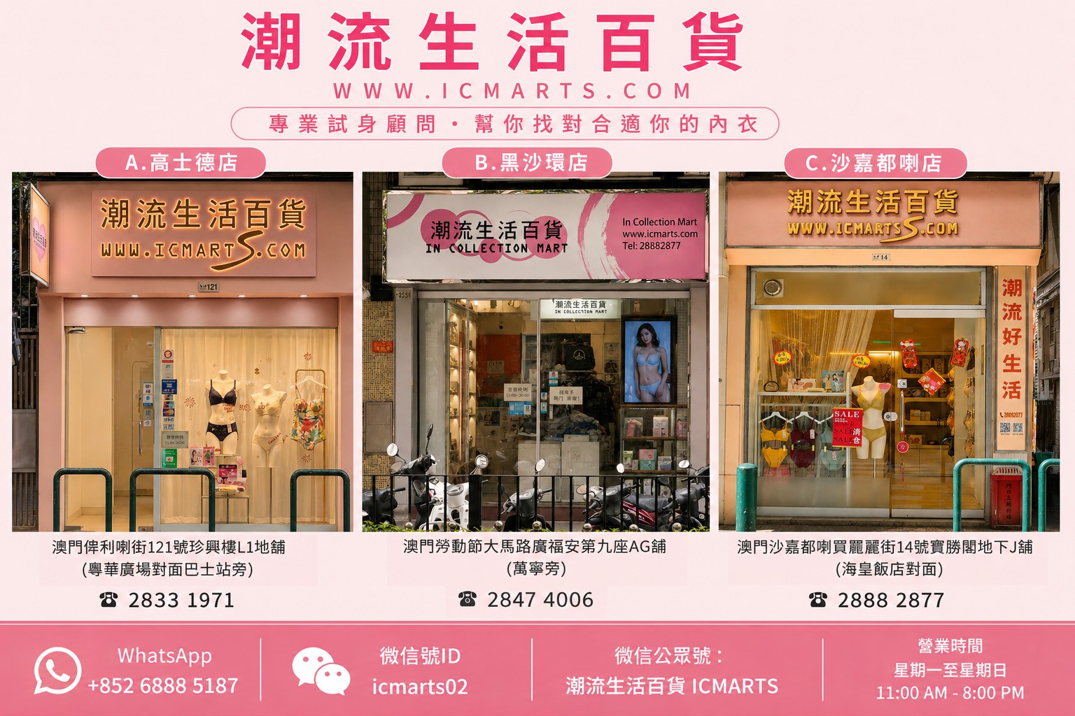 所有店鋪地址